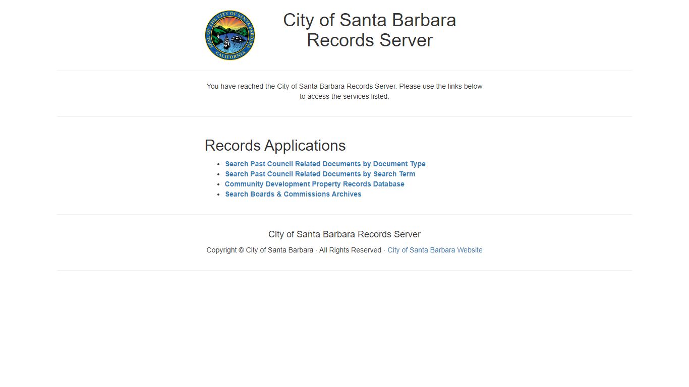 City of Santa Barbara - Public Records